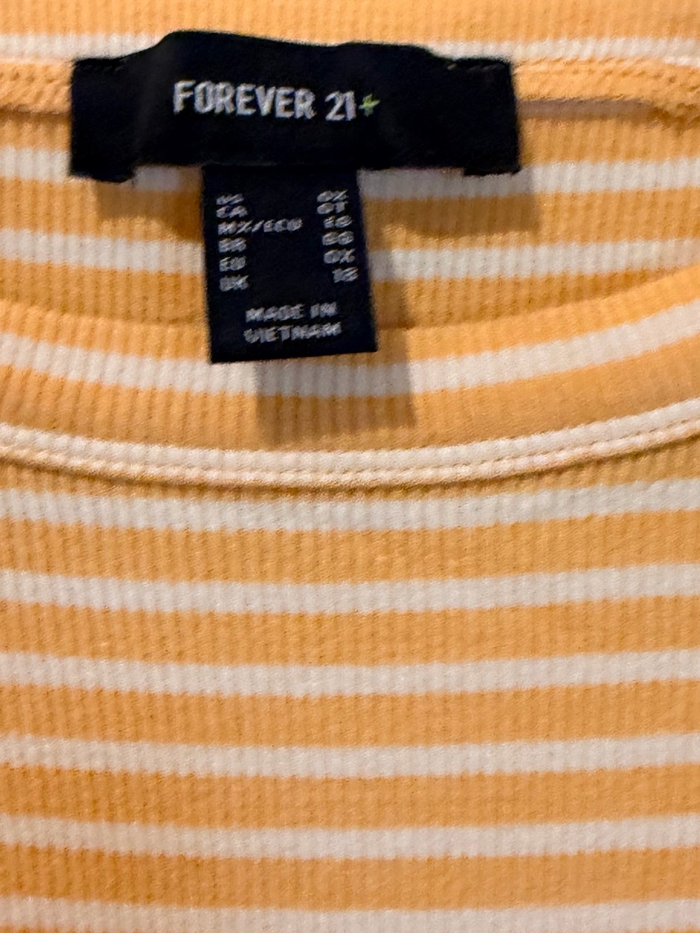 Forever 21 Yellow & White Striped Ribbed Midi Dress - Picture 5 of 5